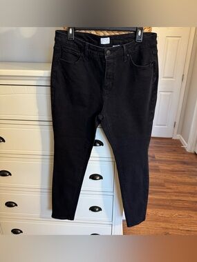 Time and Tru Black High Rise Skinny Jeans Size 14 Stretch Denim